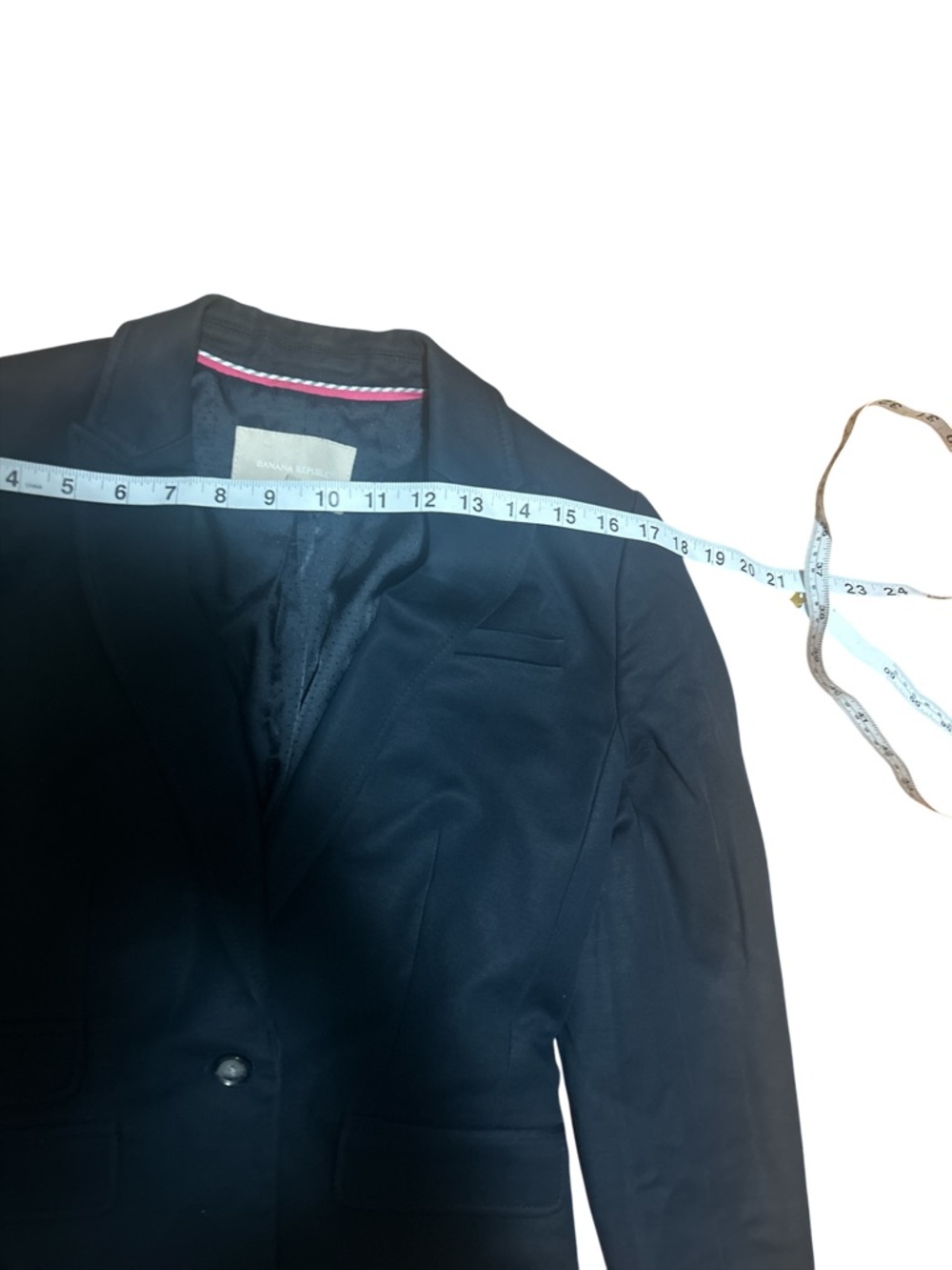 Banana Republic Navy Blue One Button Blazer Women’s Size 2 Stretch Career Jacket - Picture 8 of 10